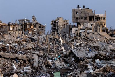 Store dele af Gazastriben er blevet lagt i ruiner i løbet af krigen mellem Hamas og Israel.
