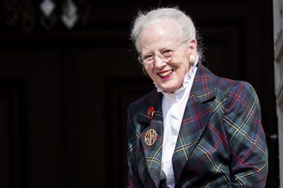 Dronning Margrethe blev torsdag indlagt på Rigshospitalet efter en hjertekrampe. Billedet er fra hendes 86-års fødselsdag på Fredensborg Slot 16. april 2026.
