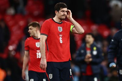 Harry Maguire var med for England i en venskabskamp i marts mod Uruguay, men han er ikke udtaget til sommerens VM i Nordamerika.
