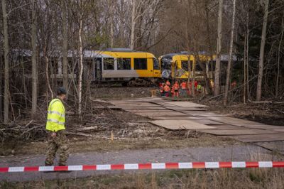 17 personer blev behandlet på hospitalet, heraf fem i kritisk tilstand, da to tog stødte sammen i april.