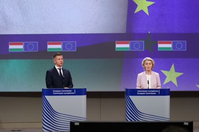 Den ungarnske premierminister Peter Magyar og EU-Kommissionens formand Ursula von der Leyen holdt fredag fælles pressemøde i Bruxelles.