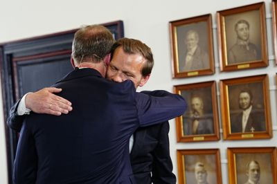 Nicolai Wammen overdrager Finansministeriet til Peter Hummelgaard, i København onsdag den 3. juni 2026.