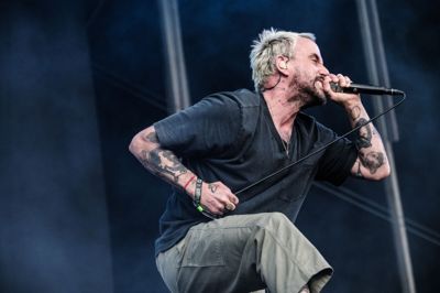 Idles og bandets forsanger, Joe Talbot, spillede på Astra Scenen på Northside Festival i Aarhus fredag.
