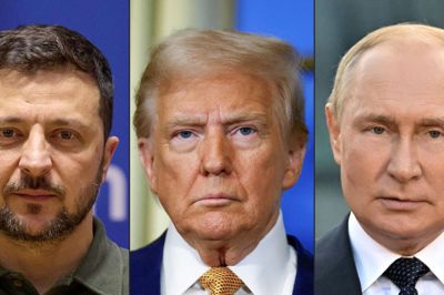 Inden Trump senere søndag skal se kampsport på sin fødselsdag, har han haft Ukraines og Ruslands præsident i røret.