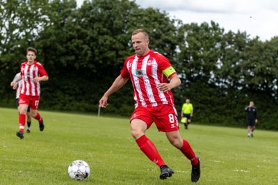 Anfører Daniel Brøns var på pletten med sin scoring til 2-0.