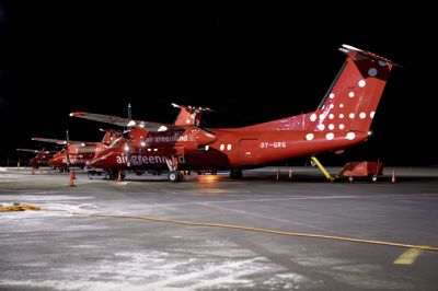 Air Greenland har søndag aflyst alle flyafgange til og fra Nuuk på grund af kraftig vind.