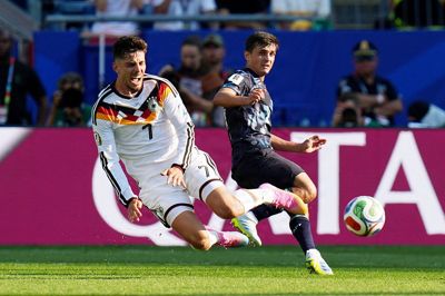 Kai Havertz havde mange dueller med de hårdt spillende sydamerikanere. Han fik scoret undervejs i kampen, men brændte i straffesparkskonkurrencen.