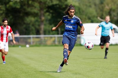 Rami Al Hajj åbnede scoringen i Aalborg, hvor SIF'erne spillede i sidste sæsons udebanetrøje.