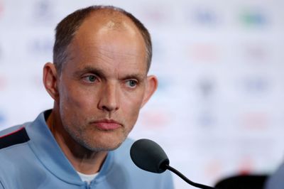 Thomas Tuchel, der er Englands landstræner, holdt fredag et pressemøde forud for bronzekampen lørdag.