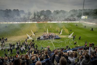 AGF fejrede mesterskabet efter sidste sæson.