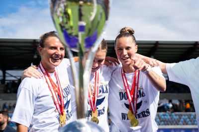 HB Køges kvinder blev i juni danske mestre. Tirsdag åbnede de den nye sæson med en sikker 3-0-sejr over FC København. (Arkivfoto):