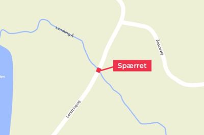 Landtingvej mellem Vinderup og Ejsing spærres midlertidigt og skal graves op, da vejen ved Landting Å har sat sig.