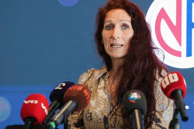 Lise Klaveness, præsident i Norges Fodboldforbund (NFF), holdt fredag pressemøde for at tale om Fifa-sagen.