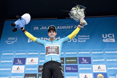 Wout van Aert har vundet alle tre etaper indtil videre ved årets PostNord Danmark Rundt.