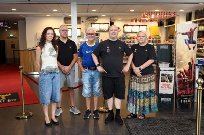 Fra venstre ses Mathilde Højgaard Rasmussen, Heinrich Rasmussen, Erik Kirkegaard, Jakob Schmit-Jensen Føhns og Bianca Noppenau Nielsen.