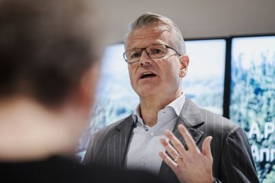 Vincent Clerc er topchef i rederigiganten Mærsk. På billedet ses han efter selskabets årsregnskab, der blev fremlagt i februar.