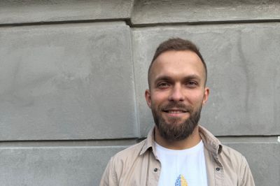 35-årige Roman Malyna er organisator i comedy-gruppen UA in DK.