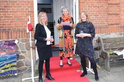 Tre glade damer - Ilse Christensen, Dia Blomstrand og Lotte Stoltenborg - fra arbejdsgruppen bag Dok Arends. Foto: Peter Nielsen