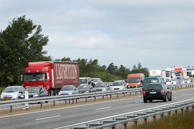 Vejdirektoratet meldte onsdag morgen om kø på motorvejen mellem Silkeborg og Aarhus - nærmere bestemt mellem afkørsel 23 Låsby og 24 Galten.