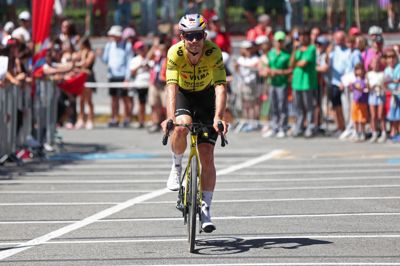 Wout van Aert tog sin første etapesejr i årets Vuelta, da han var stærkeste mand på 13. etape. (Arkivfoto).