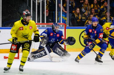 Det blev en travl weekend for Janis Fecers i weekendens to kampe i Champions Hockey League. Han måtte indkassere hele 12 mål. Billedet her er fra søndagens dyst mod SaiPa.