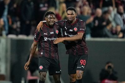 Nigerianerne Stanley Iheanacho (t.v.) og Friday Etim (t.h.) har begyndt sæsonen godt med henholdsvis fire og tre mål. De er nogle af dem, FCM-fansene må knytte deres forhåbninger til efter salget af sidste sæsons forrygende fronttrio.