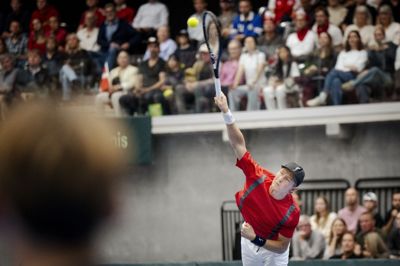 Elmer Møller servede godt mod Grigor Dimitrov, men det rakte ikke til sejr.