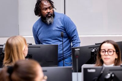 Mahamat Said Abdel Kani - tidligere leder i miltisen Seleka - var til stede, da skyldkendelsen blev oplæst i retssalen i Haag i Holland.