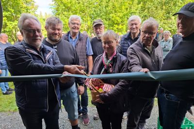 Bestyrelsen fra Frugthaven og Ringens Venner. Fra venstre Anders Hartvig, Jack Høst, Steen Bjørnholdt, Knud Haugaard, Lene Skov Bertel, Lars Daugaard, Jon Jacobsen og Lars Snedker.