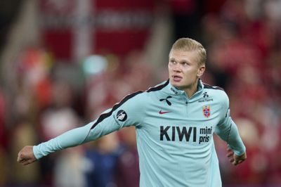 Erling Haaland scorede to gange mod Danmark og kommer også til at starte søndagens kamp mod Portugal.