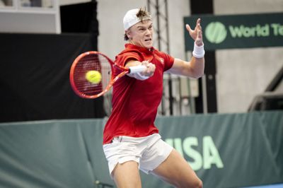 Holger Rune - her under Davis Cup-kampen mod Bulgarien - skal møde Kyrian Jacquet i Japan Open.