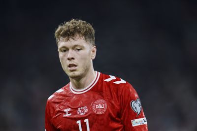 Andreas Skov Olsen kan torsdag få sin landskamp nummer 41 for Danmark. Han er indkaldt i stedet for Patrick Dorgu.
