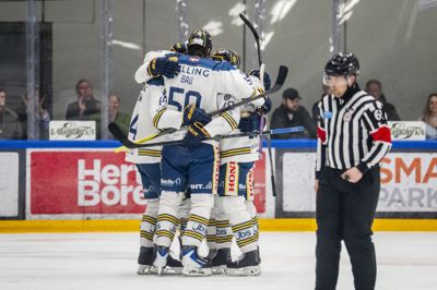 Herning Blue Fox havde igen mest at juble over i mødet med Herlev Eagles. Billedet her er fra forårets finale.
