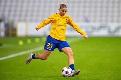 Emilie Fink scorede det afgørende mål, da Brøndbys kvinder besejrede FC København i Parken.