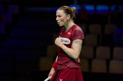 Line Kjærsfeldt, her i aktion for Danmark, er klar til finalen ved Hylo Open i Tyskland.