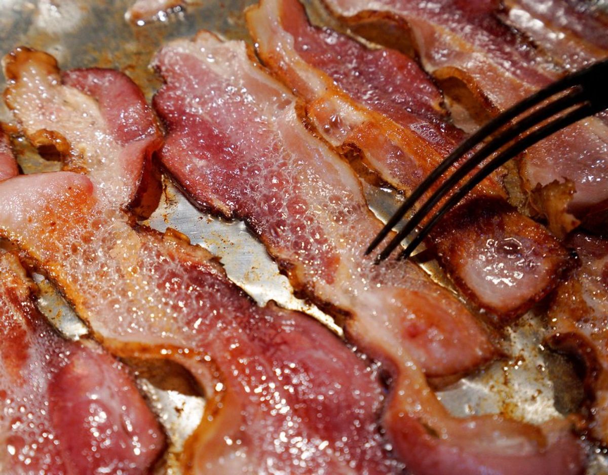 Bacon er selvsagt også meget salt og skal holdes væk fra sølvpapir.