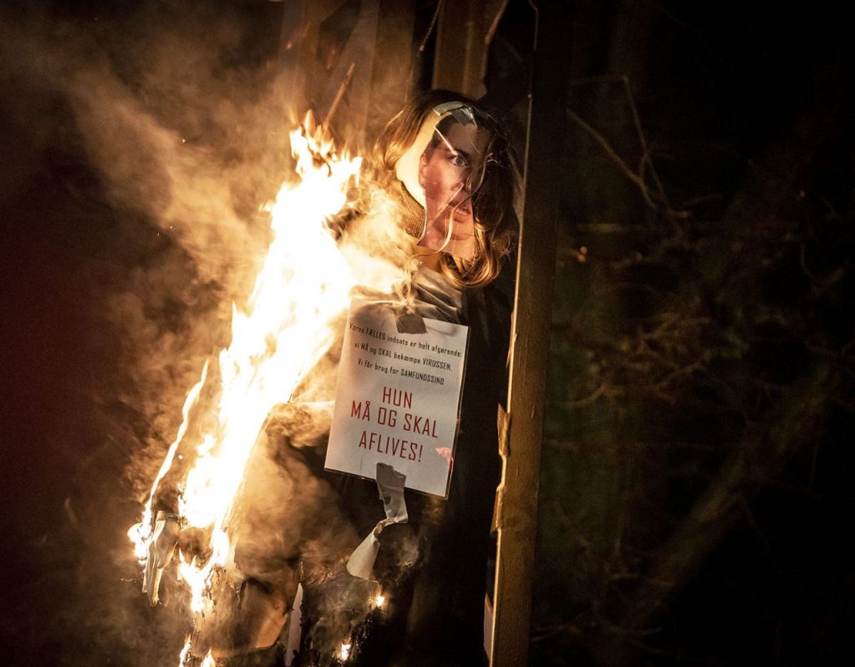 Kvinden blev sigtet, fordi hun havde offentliggjort et af de billeder, der blev taget af denne dukke tilbage i januar, på en Facebook-side. Foto: Mads Claus Rasmussen/Ritzau Scanpix