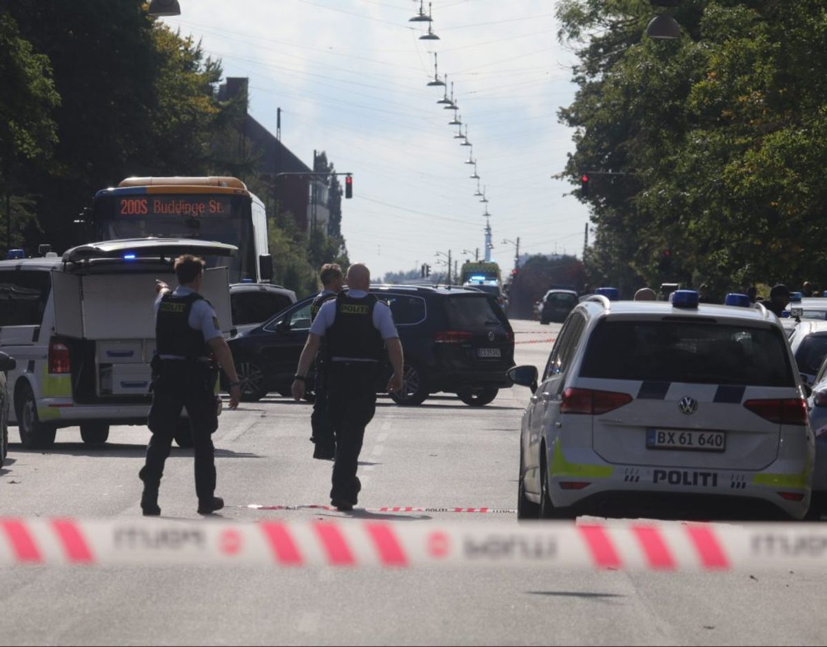 Et område blev afspærret efter drabet. Foto: Presse-fotos.dk.