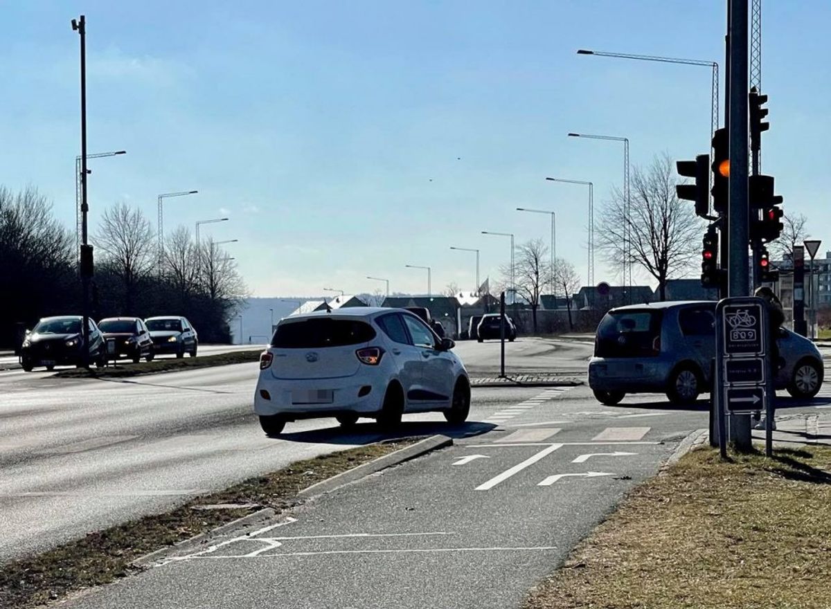 Også det gule lys ignoreres. Foto: Jørgen Rosengren