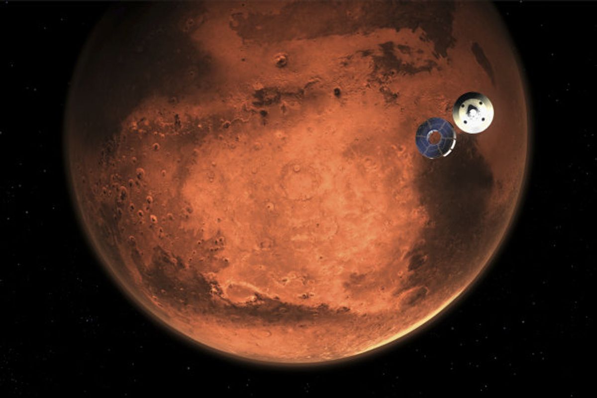 Gennemsnitstemperaturen er minus 63 grader celsius på Mars. (illustration). Foto: Uncredited/Scanpix