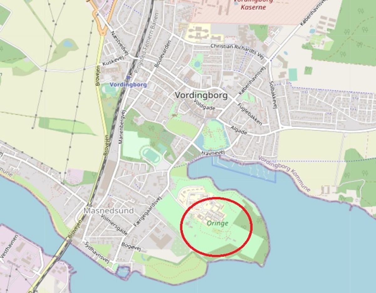 Her blev kvinden fundet. Foto: ©OpenStreetMap-bidragsydere.