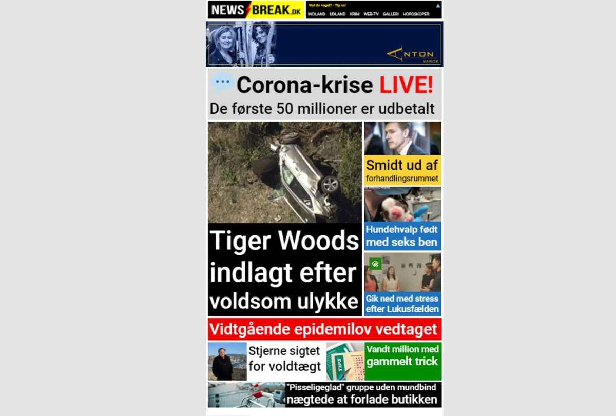 Newsbreak.dk er nu oppe at køre igen. Foto: Newsbreak.dk.