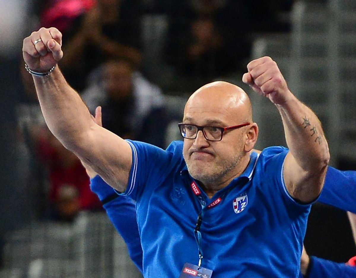 Håndboldtræneren Zlatko Saračević døde kort tid efter, hans hold havde vundet en kamp. Foto: Marko Prpic/PIXSELL/Ritzau Scanpix.