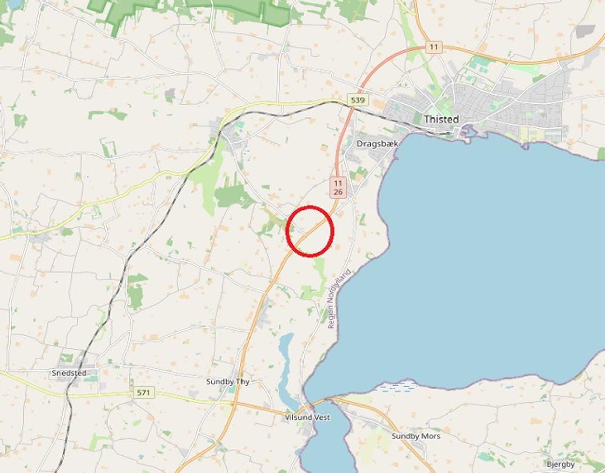 Det er her, der er spærret. Foto: ©OpenStreetMap-bidragsydere.