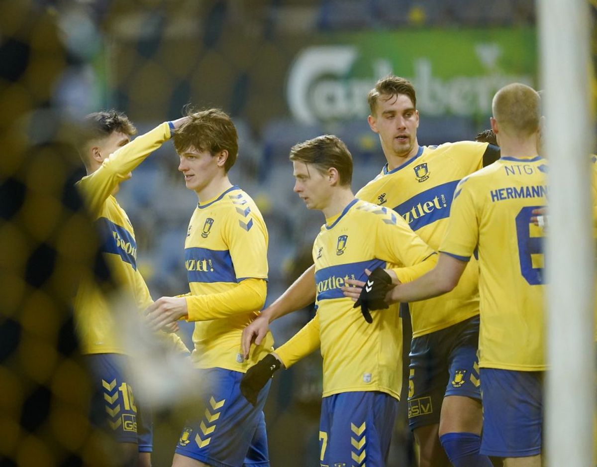 Superligakamp på Brøndby Stadion mellem Brøndby IF og Vejle Boldklub, søndag den 21. februar 2021. Foto: Claus Bech/Ritzau Scanpix