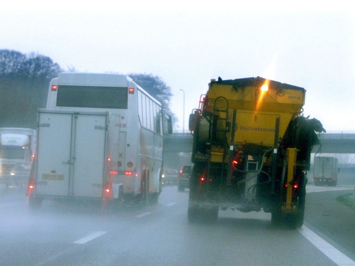 Det kan være glat fredag morgen. Foto: Palle Hedemann/Scanpix.