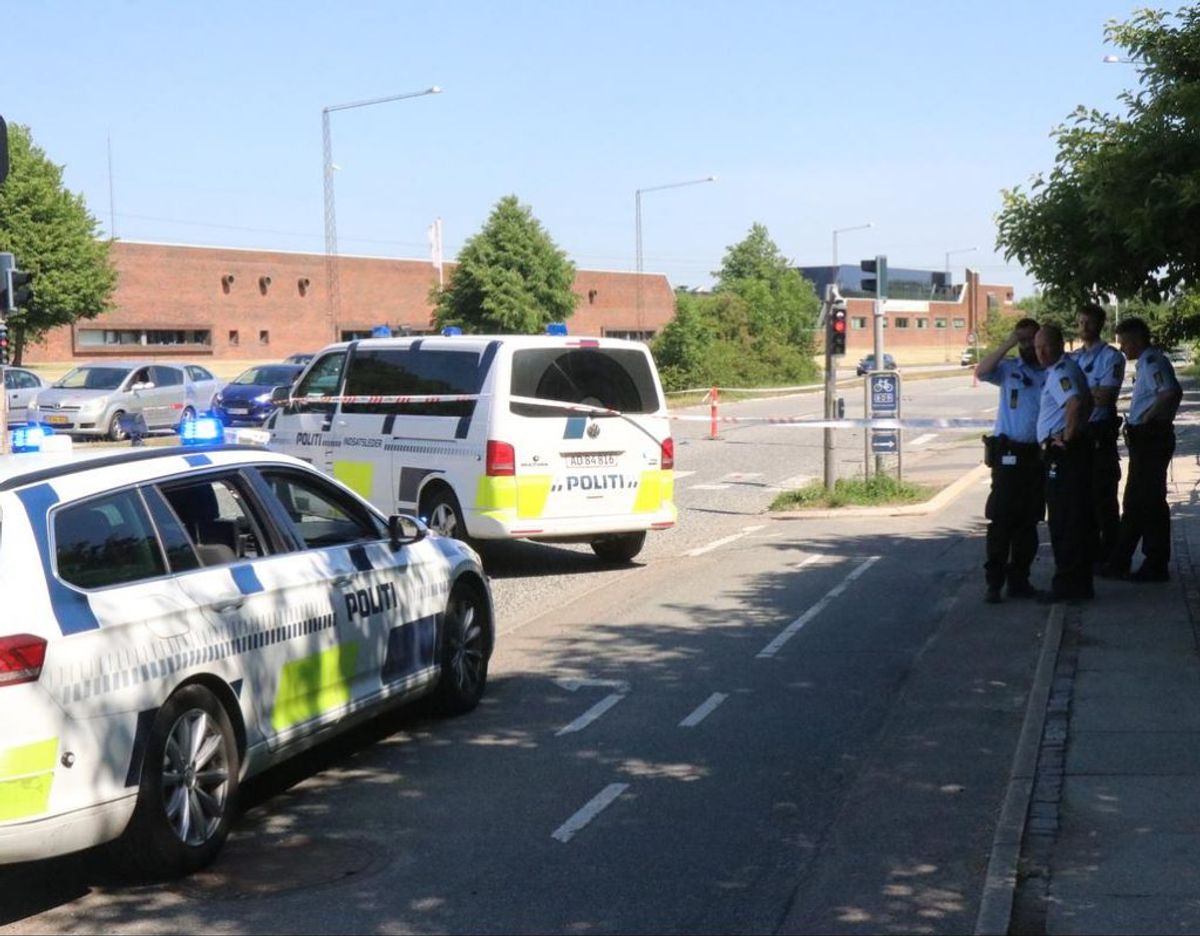 Østjylland Politi snuppede onsdag 56 i en trafikkontrol. Siden oktober er 996 røget i fælden. Foto: Øxenholt Foto.
