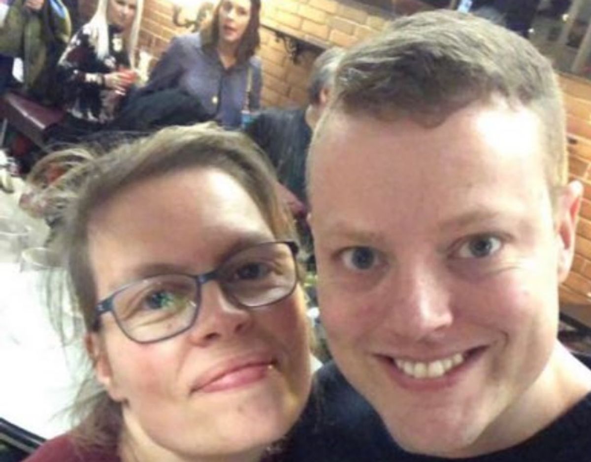 Steffen (til højre) og Freyja (til venstre) lærte hinanden at kende på studiet og forblev venner, frem til Freyjas død. Foto: Privat.