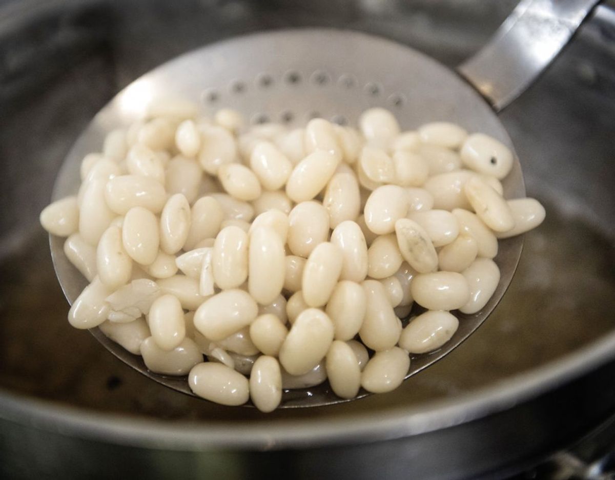 Brune, hvide og sorte bønner kan eksempelvis indgå i retten chili con carne, bare helt uden kød. Du skal tage udgangspunkt i, at 100 gram tilberedte bønner kan erstatte 100 gram kød. Foto: Scanpix.