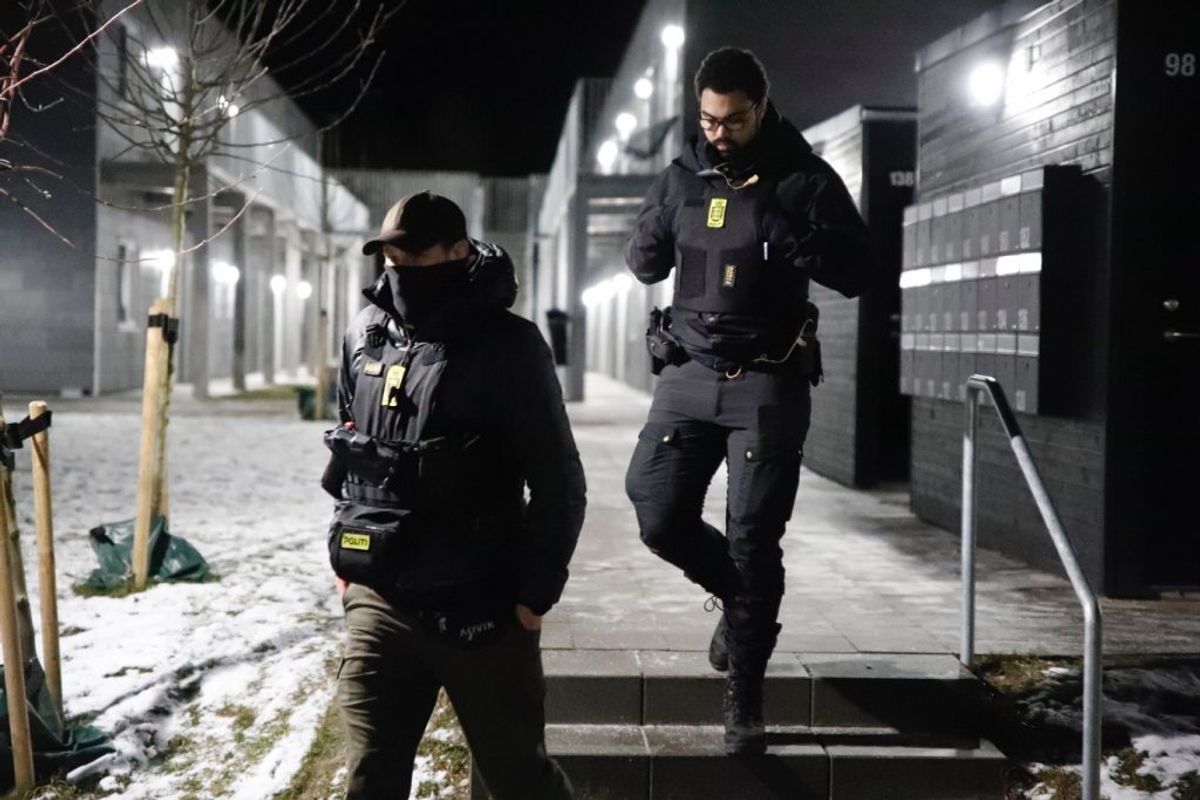 Klik videre for flere billeder fra politiets terroraktion. Foto: Presse-fotos.dk.